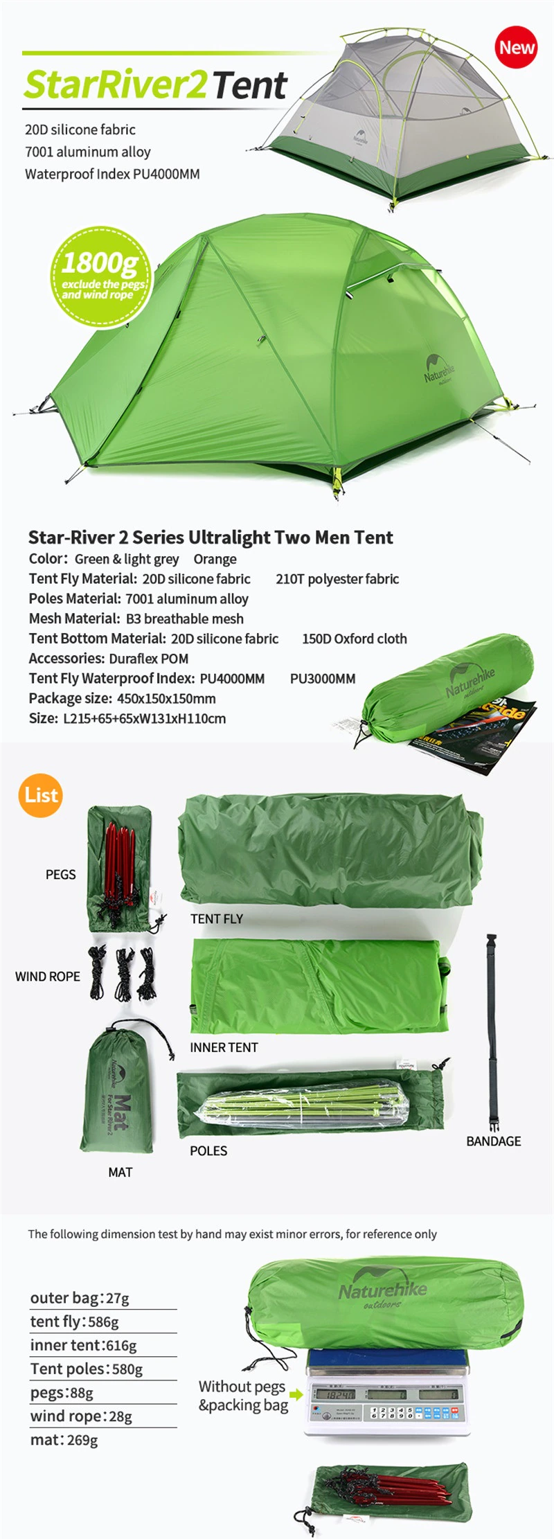 Cheap Goat Tents NatureHike River Star Updated Version Outdoor 2 Person Camping Tent Ultralight Portable Best Backpacking Cycling Hiking Tents Tents